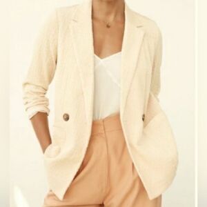 Daniel Rainn (Anthropologie) crinkle velour/corduroy double breasted jacket. Med